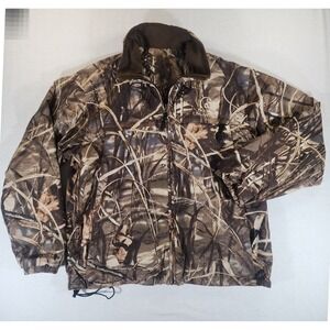 Whitewater Outdoors Ducks Unlimited REVERSIBLE Size M Jacket Camo Waterproof Vtg